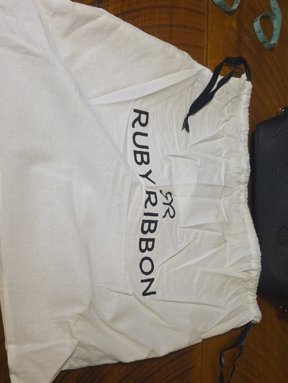 Ruby Ribbon Black Embossed Bow Tote - Picture 2 of 9